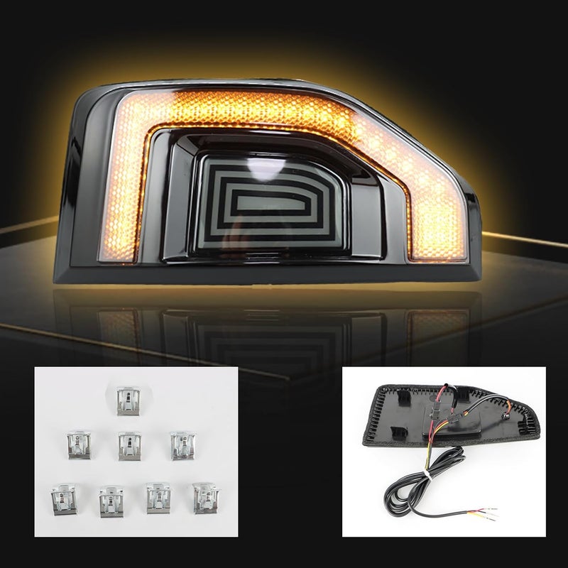 ZDEERAOTO LED Front Side Marker Light DRL Amber Sequential Turn Signal Lamp 2 in 1 Function Feature Kit for Ford Maverick 2022 2023 2024 2025 Fender Trim Rocker Panel OEM Trim Accessories - Image 4